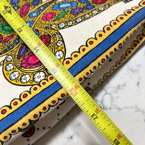 Brighton Large Glittering Love Canvas Tote Jewels Keep Your Spirits Bright 14x16 - Picture 9 of 12